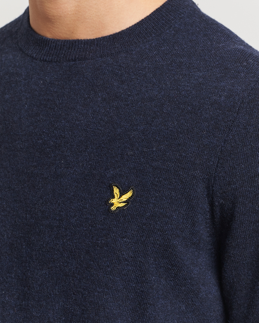 Heren | Truien | Lyle & Scott | Lambswool Crew Neck Pullover Dark Navy Marl