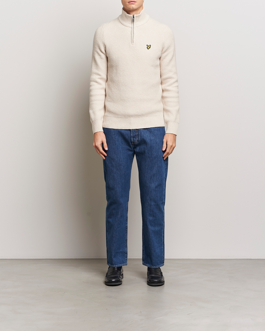 Heren | Truien | Lyle & Scott | Shaker Stitch Half Zip Cove