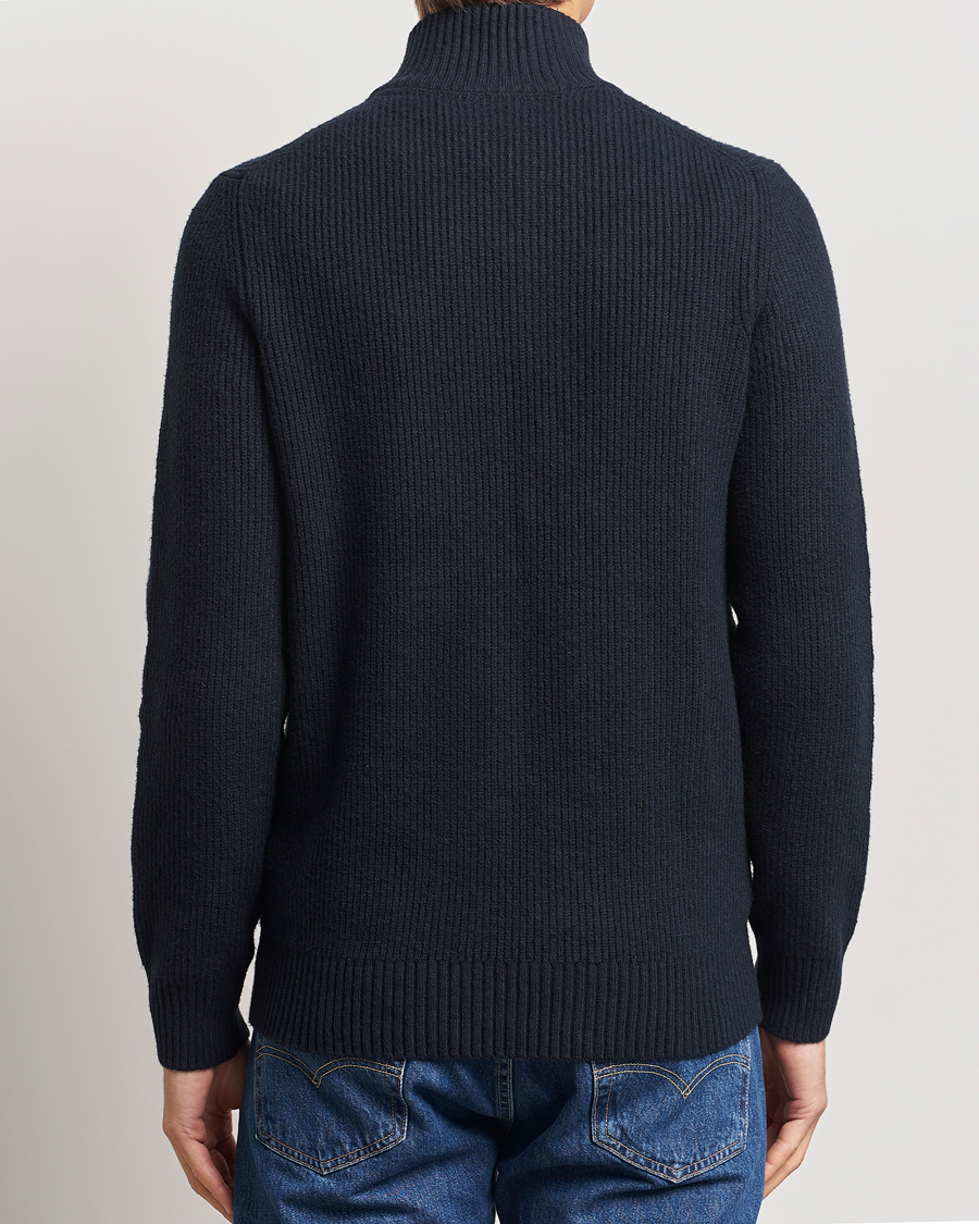 Homme | Pulls Et Tricots | Lyle & Scott | Shaker Stitch Half Zip Dark Navy