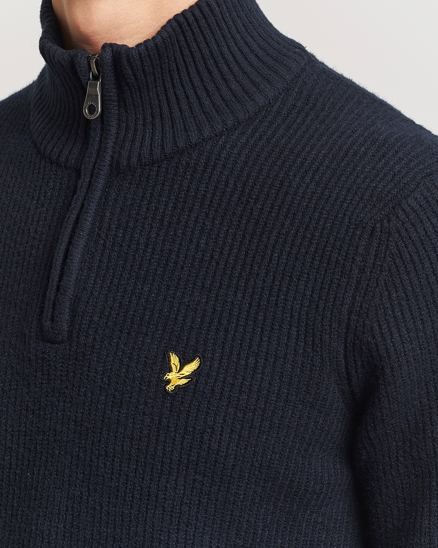 Homme | Pulls Et Tricots | Lyle & Scott | Shaker Stitch Half Zip Dark Navy