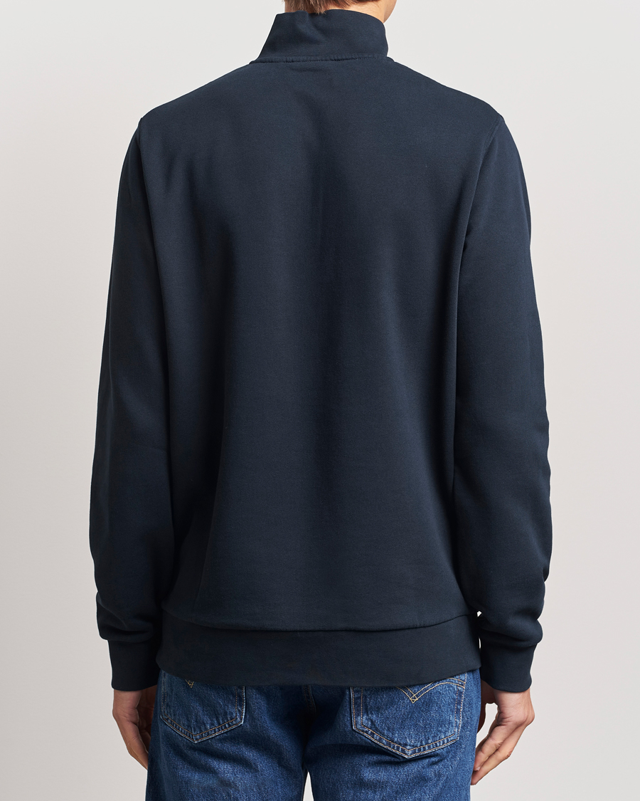 Heren | Truien | Lyle & Scott | Loopback Half Zip Sweater Dark Navy