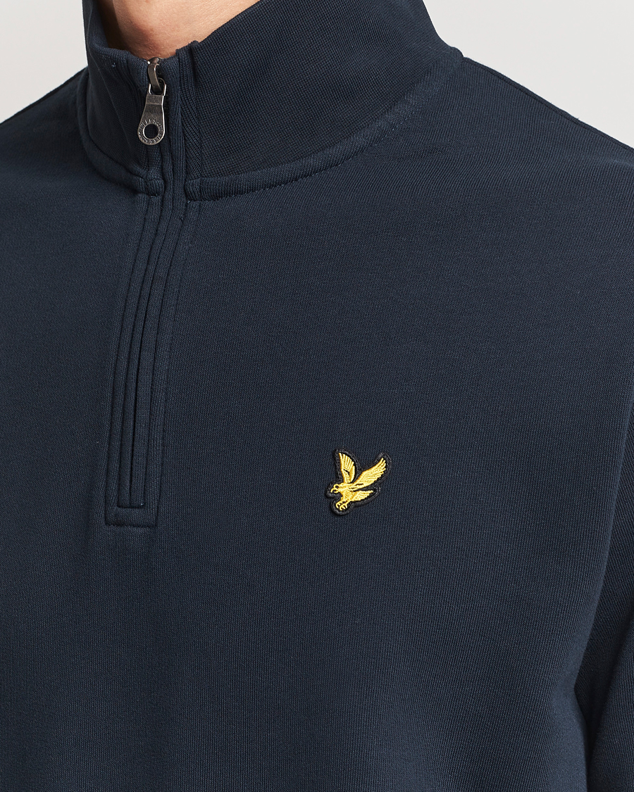 Heren | Truien | Lyle & Scott | Loopback Half Zip Sweater Dark Navy