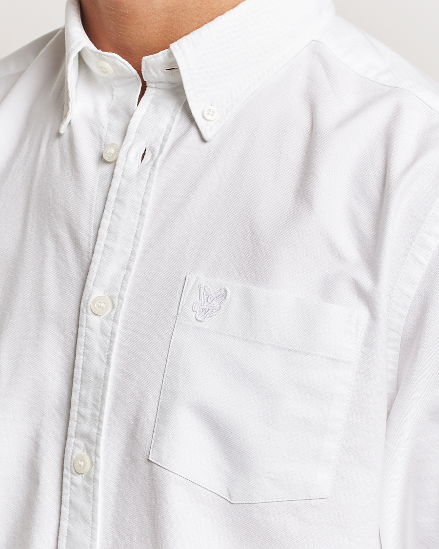 Heren | Overhemden | Lyle & Scott | Tonal Eagle Plain Oxford Shirt White