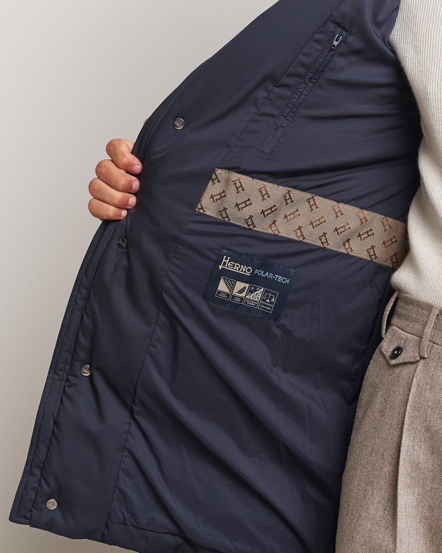 Homme | Manteaux Et Vestes | Herno | Faux Fur Down Parka Navy