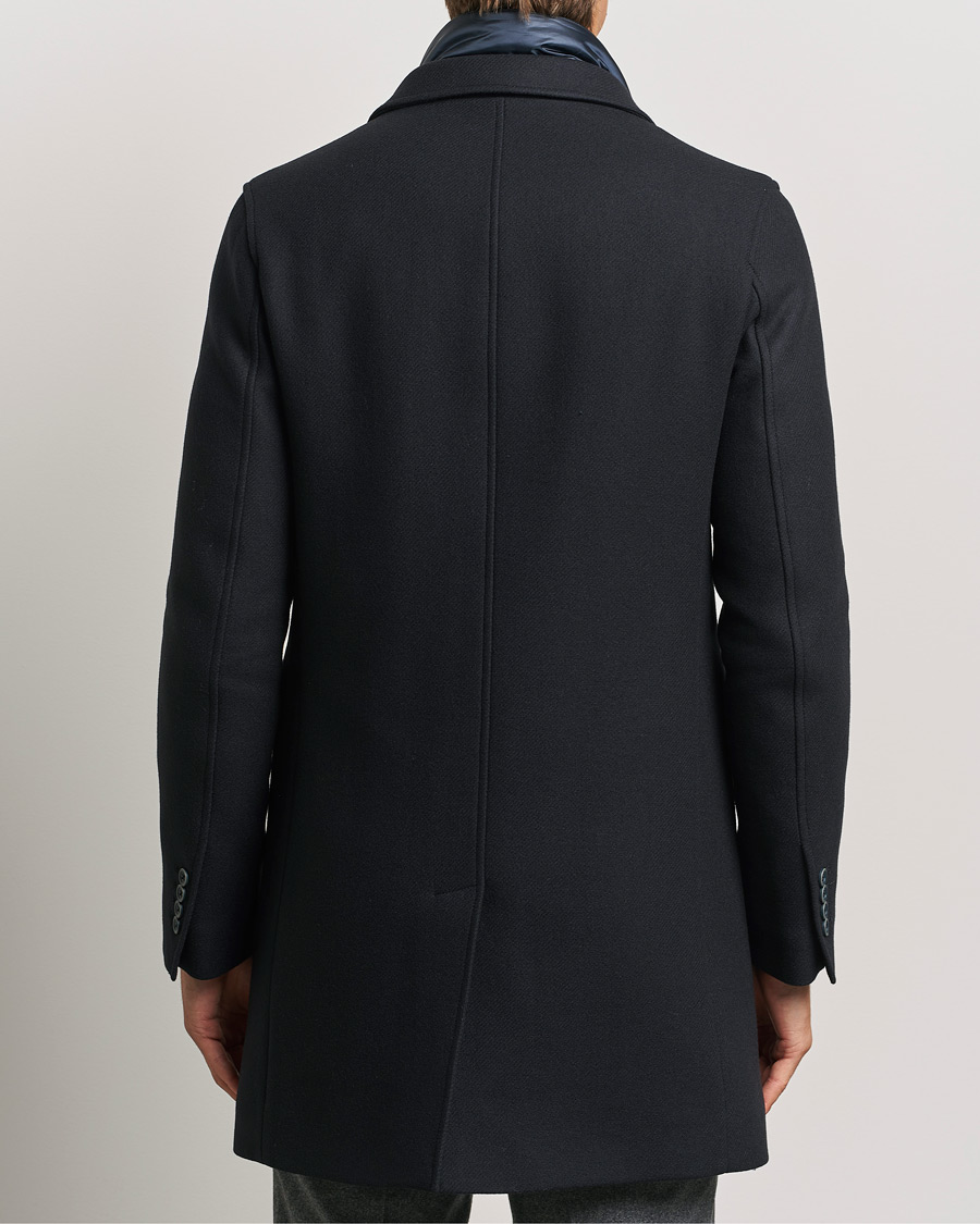 Homme | Manteaux Et Vestes | Herno | Wool Zip Coat Navy