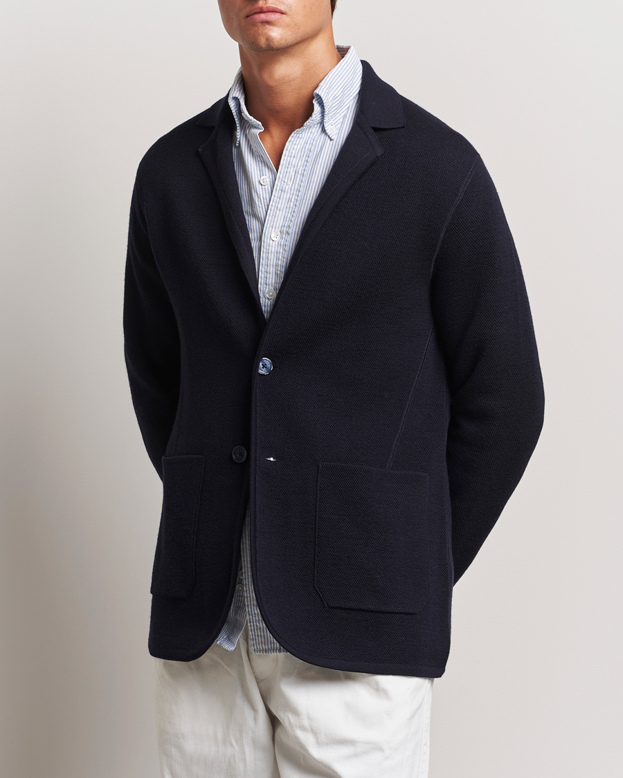 Heren | Blazers | Orlebar Brown | Reiner Textured Lightweigt Blazer Night Iris