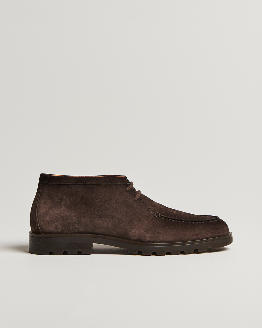 Homme | Santoni Winter Chukka Boot Dark Brown Suede | Santoni | Winter Chukka Boot Dark Brown Suede