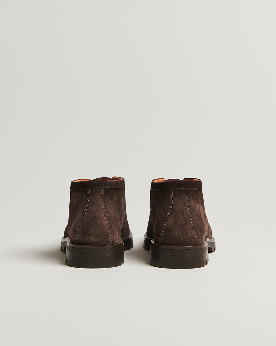 Homme | Santoni Winter Chukka Boot Dark Brown Suede | Santoni | Winter Chukka Boot Dark Brown Suede