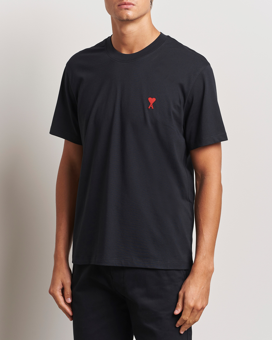 Homme | T-shirts | AMI | Heart Logo T-Shirt Black