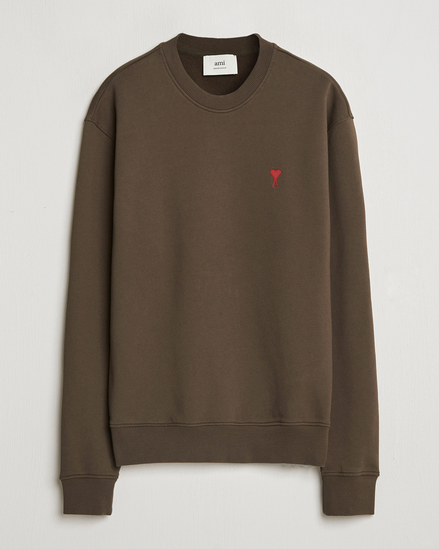 Homme | Pulls Et Tricots | AMI | Heart Logo Sweatshirt Dark Coffee
