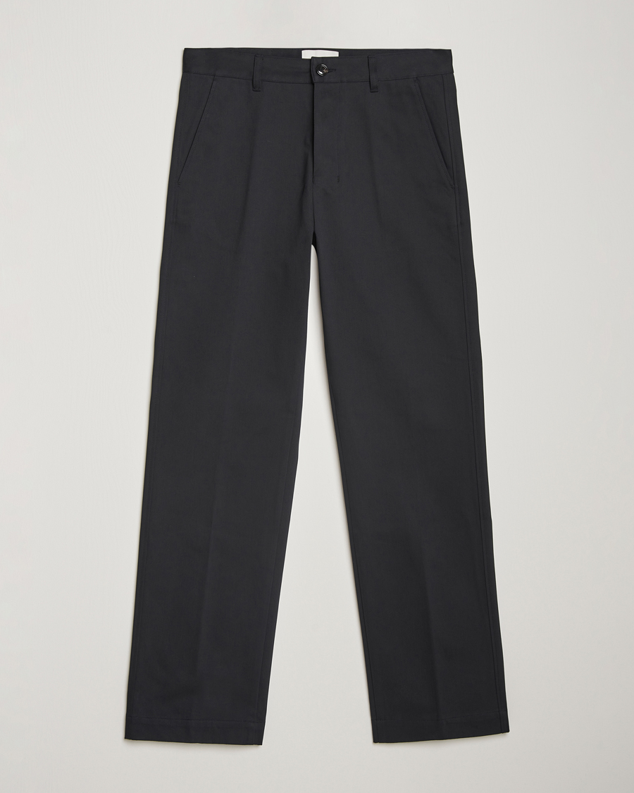 Homme | Pantalons | AMI | Straight Fit Chino Trousers Black