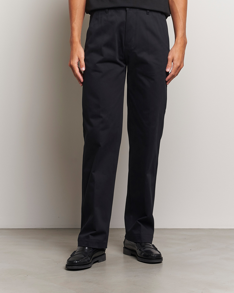 Homme | Pantalons | AMI | Straight Fit Chino Trousers Black