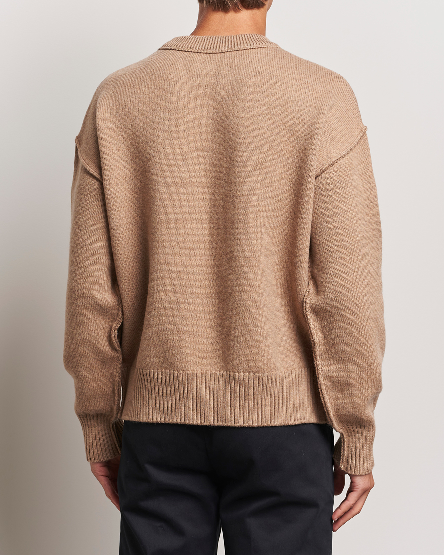 Homme | Pulls Et Tricots | AMI | Big Heart Logo Crew Neck Camel