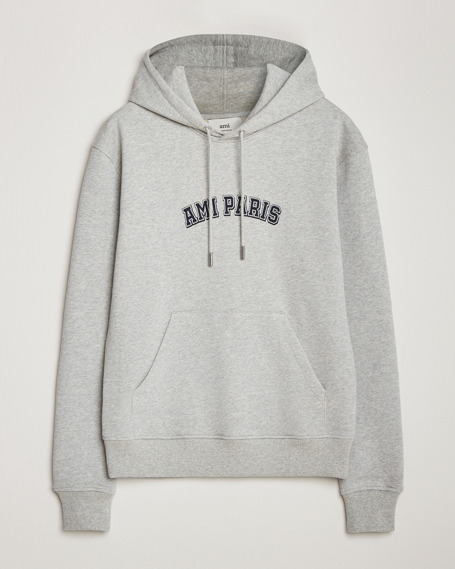 Heren | Truien | AMI | Paris Logo Hoodie Heather Ash Grey