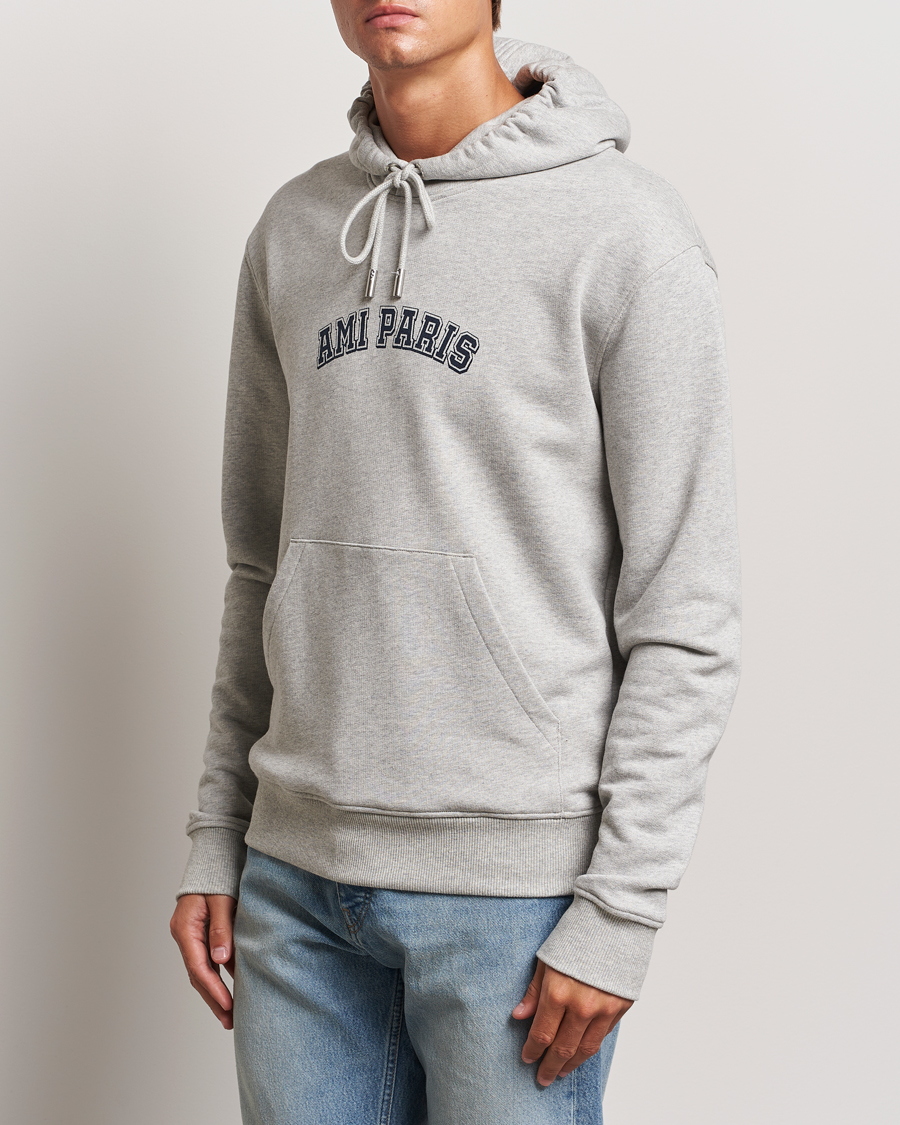 Heren | Truien | AMI | Paris Logo Hoodie Heather Ash Grey