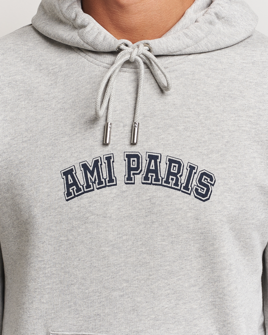 Heren | Truien | AMI | Paris Logo Hoodie Heather Ash Grey