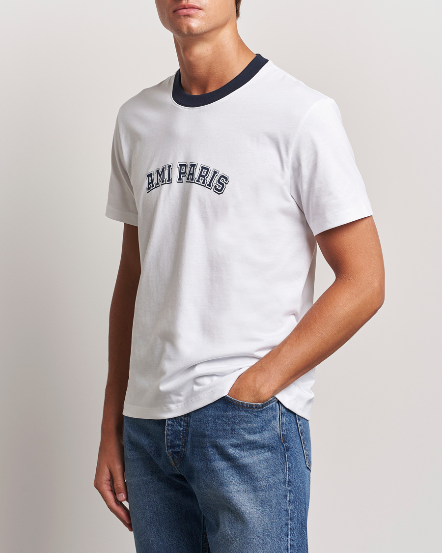 Homme | T-shirts | AMI | Paris Logo T-Shirt White