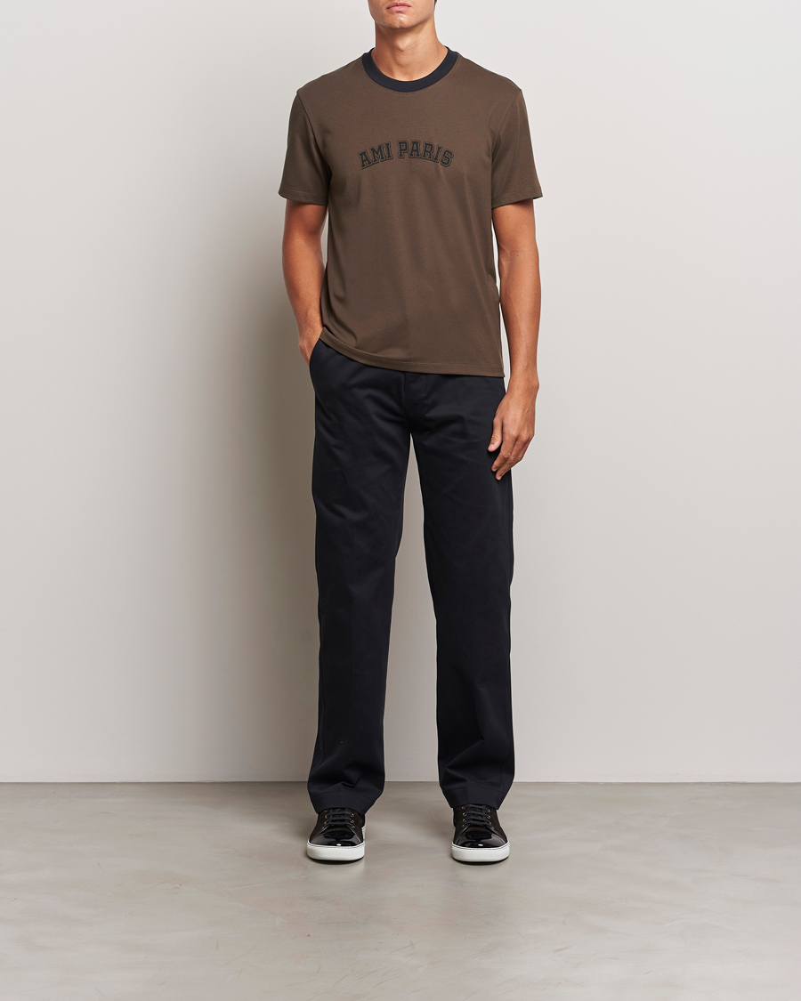Homme | T-shirts | AMI | Paris Logo T-Shirt Dark Coffee