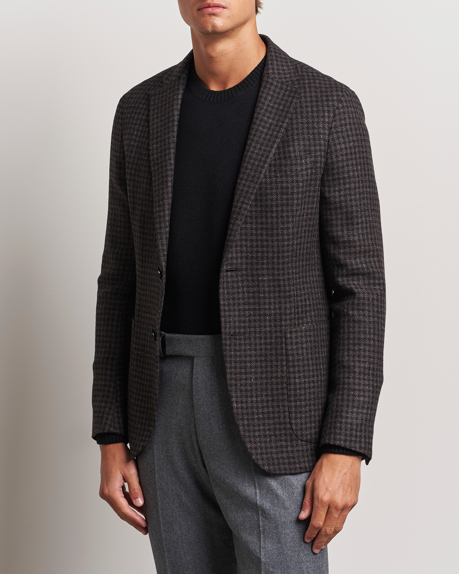 Heren | Blazers | Zegna | Unconstructed Wool/Cashmere Blazer Brown Check