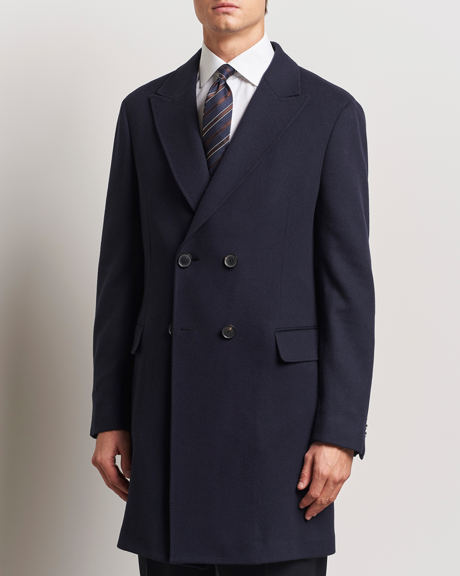 Homme | Manteaux Et Vestes | Zegna | Wool/Cashmere Double Breasted Coat Navy