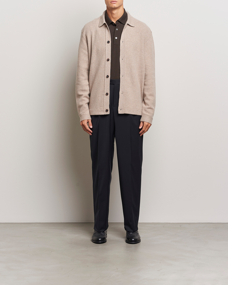 Homme | Pulls Et Tricots | Zegna | Oasi Cashmere Collared Cardigan Beige