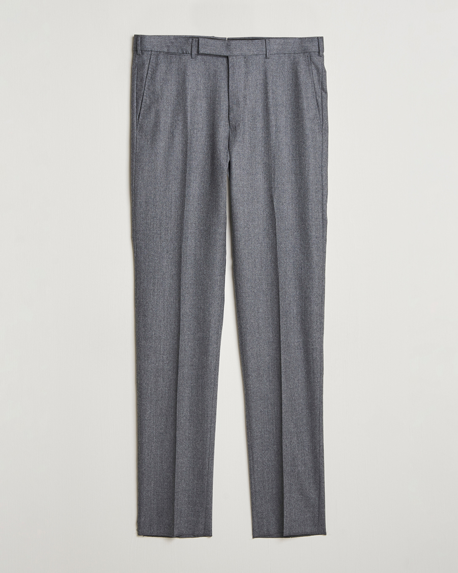 Heren | Broeken | Zegna | Carded Flannel Trousers Grey Melange
