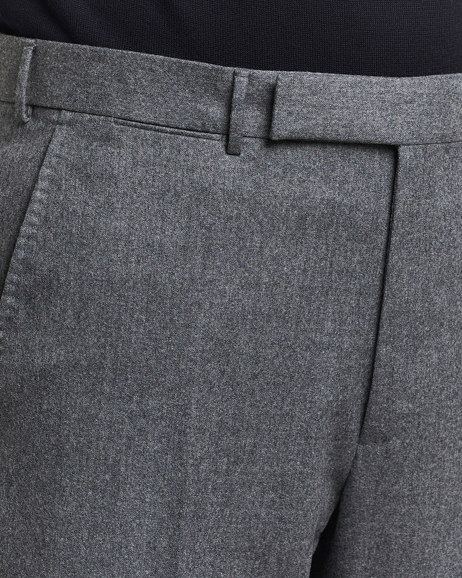 Heren | Broeken | Zegna | Carded Flannel Trousers Grey Melange