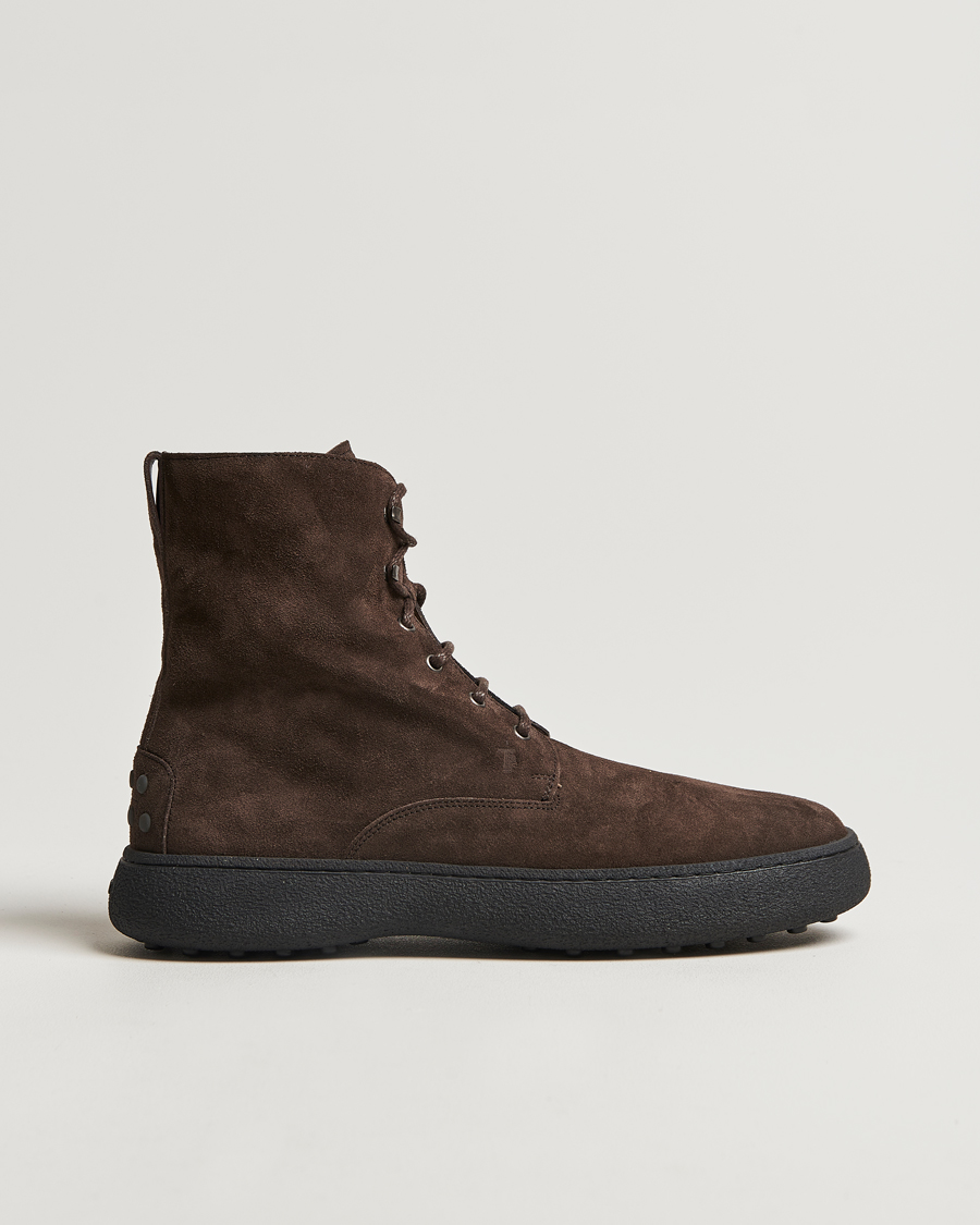 Heren | Tod's Gommino Winter Boots Dark Brown Suede | Tod's | Gommino Winter Boots Dark Brown Suede