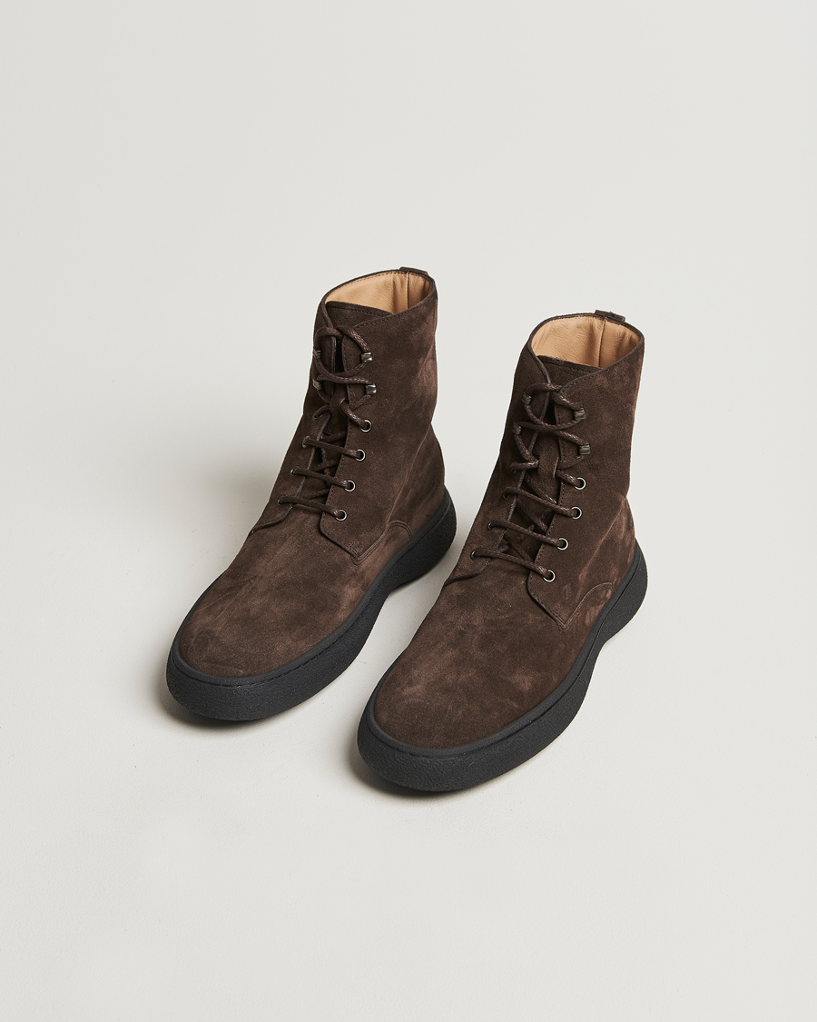 Heren | Tod's Gommino Winter Boots Dark Brown Suede | Tod's | Gommino Winter Boots Dark Brown Suede