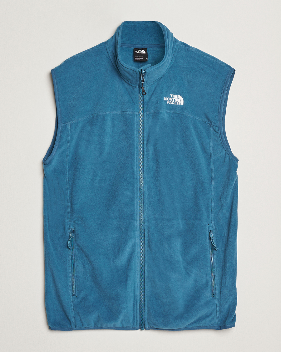 Homme | The North Face 100 Glacier Fleece Vest Midnight Petrol | The North Face | 100 Glacier Fleece Vest Midnight Petrol