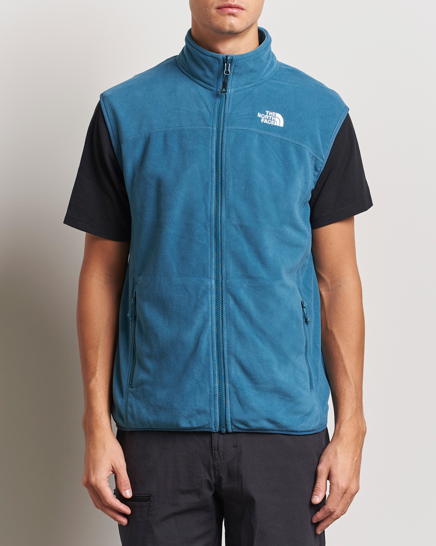 Homme | The North Face 100 Glacier Fleece Vest Midnight Petrol | The North Face | 100 Glacier Fleece Vest Midnight Petrol