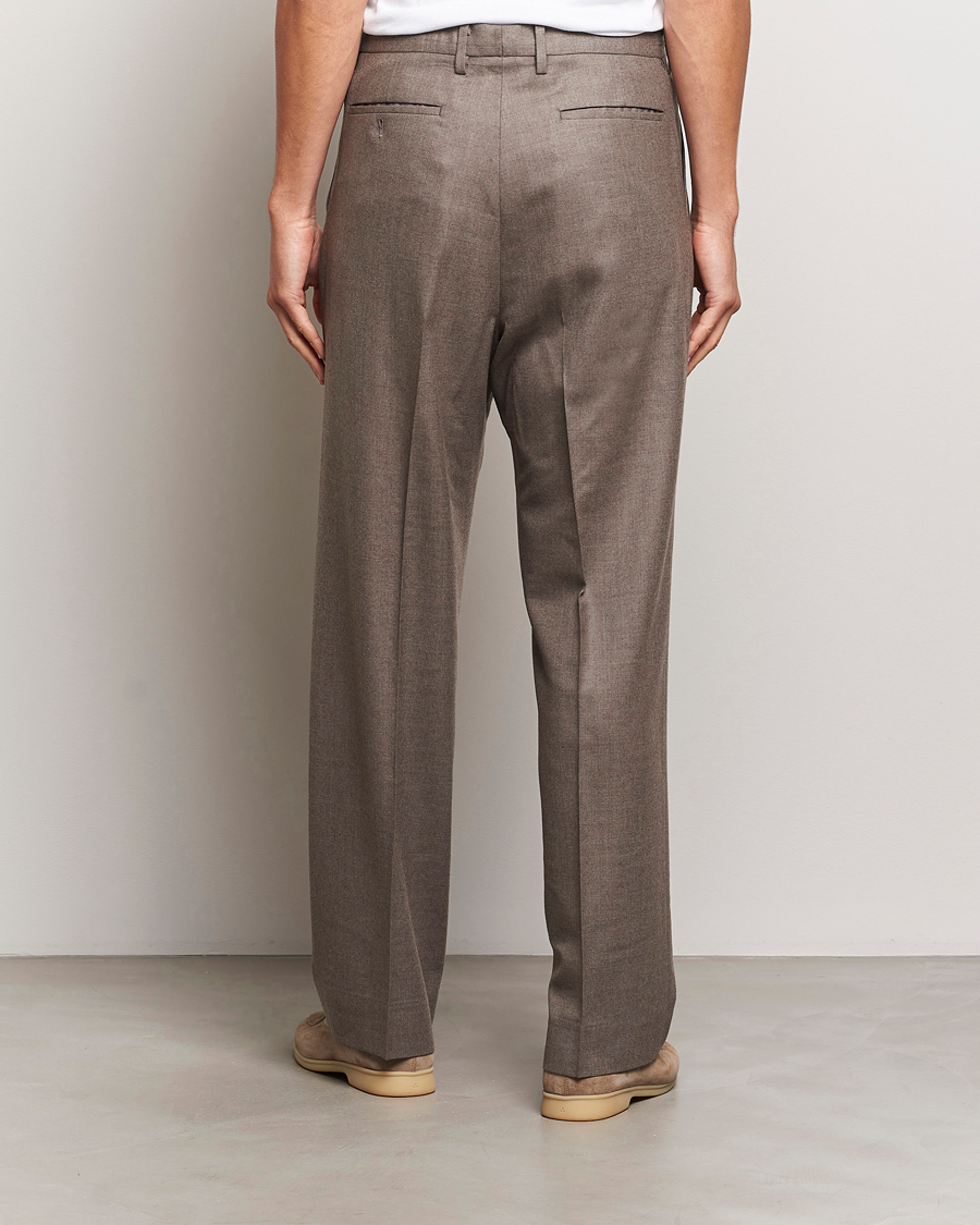 Heren | Broeken | Auralee | Superlight Wool Slacks Top Brown