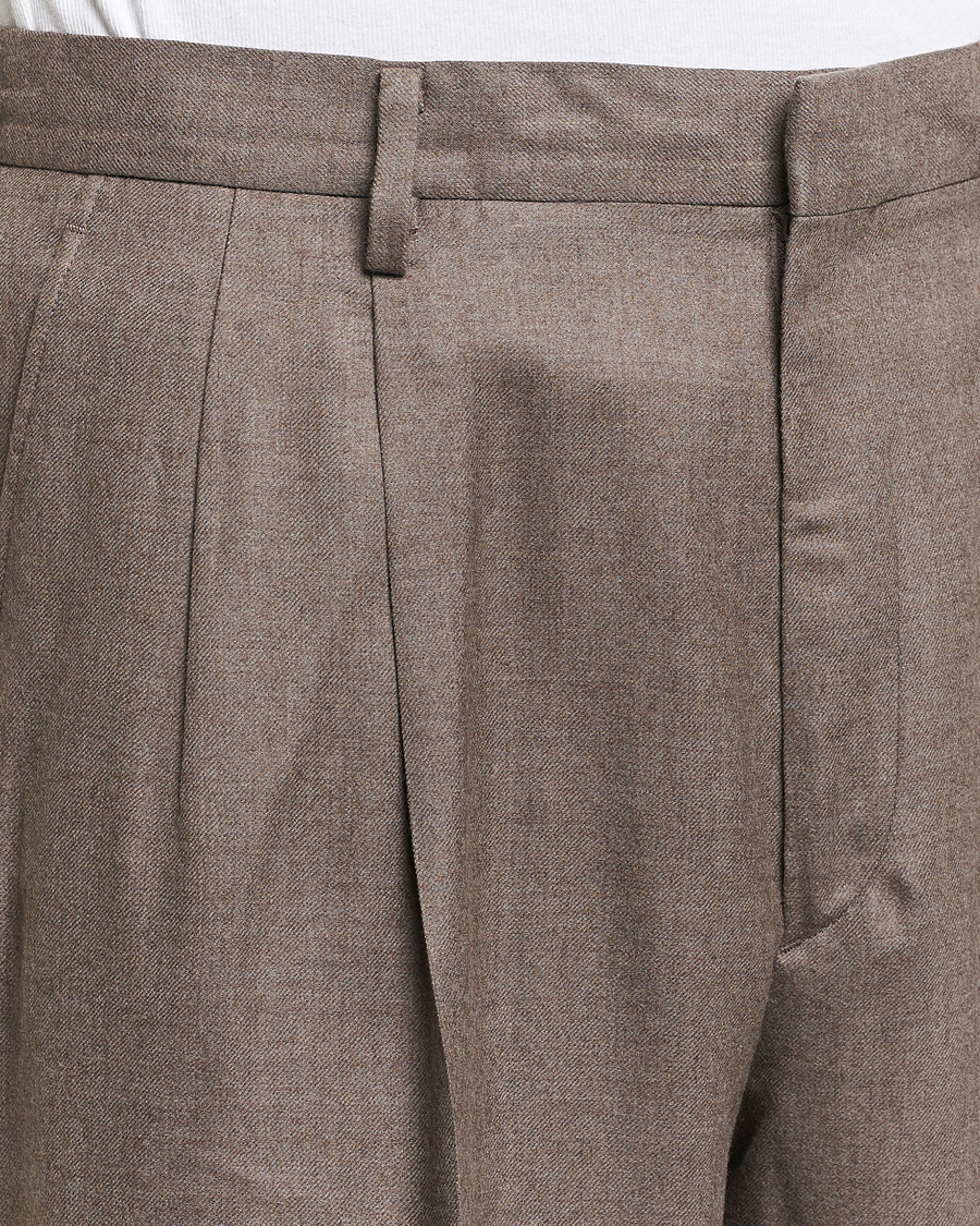 Heren | Broeken | Auralee | Superlight Wool Slacks Top Brown
