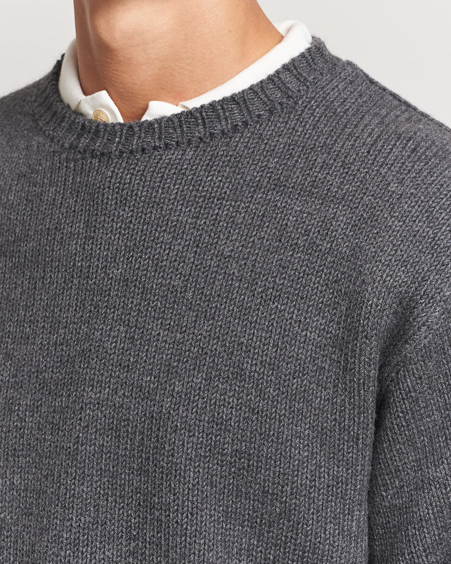 Homme | Pulls Et Tricots | Auralee | Soft Wool Cord Pullover Charcoal