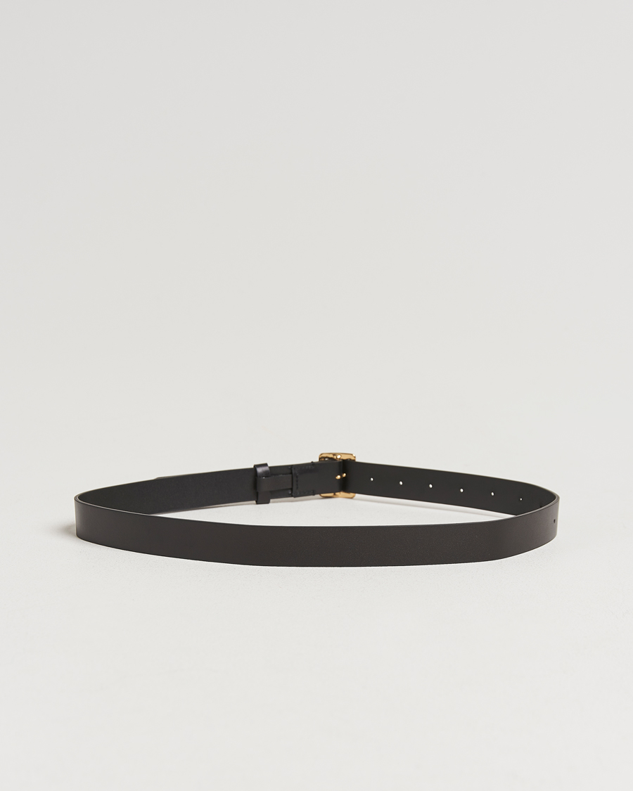 Heren | Auralee Leather Square Buckle Belt Black | Auralee | Leather Square Buckle Belt Black
