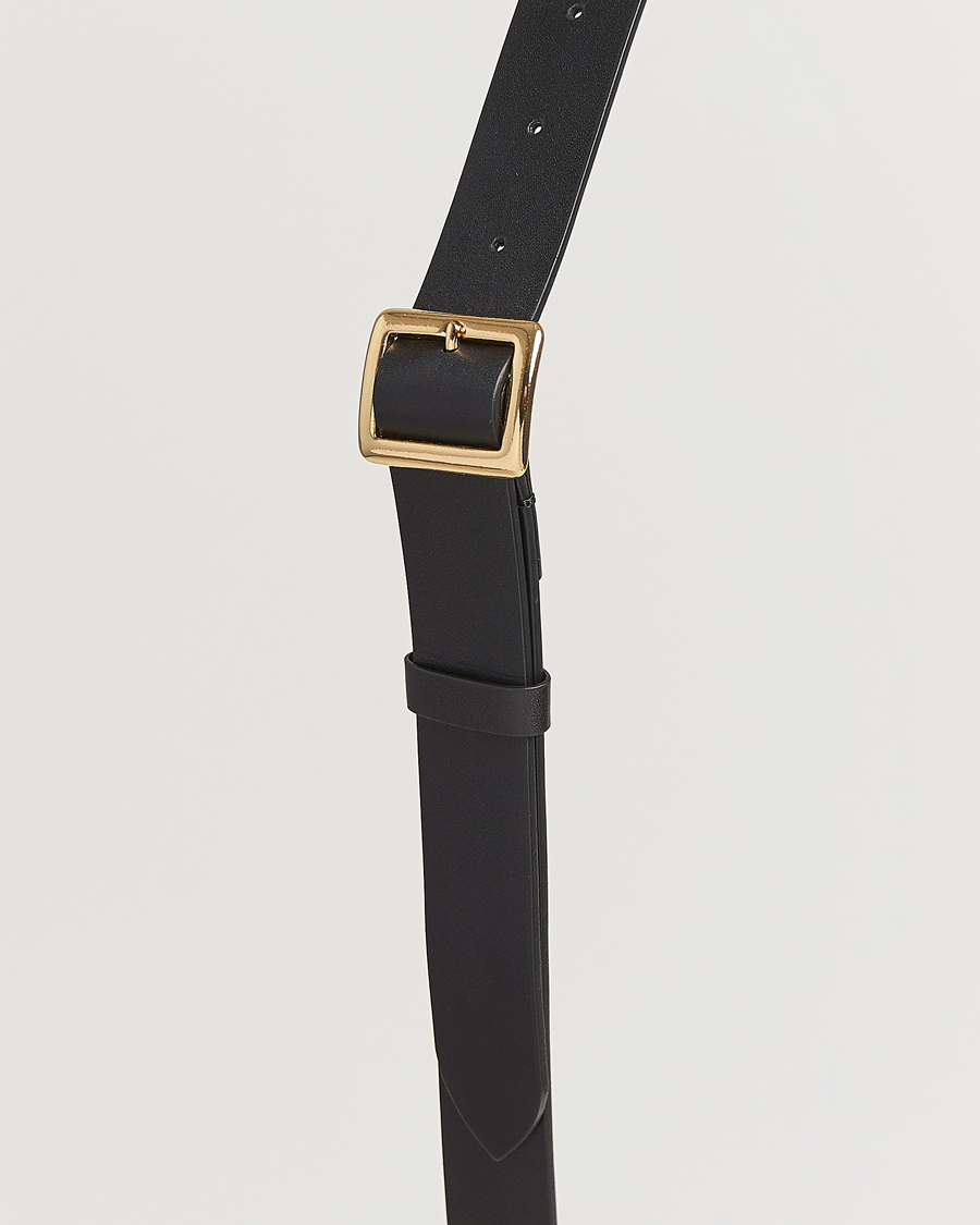 Heren | Auralee Leather Square Buckle Belt Black | Auralee | Leather Square Buckle Belt Black