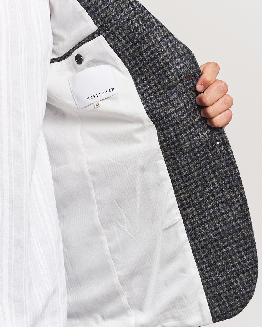 Heren | Blazers | Sunflower | Tweed Blazer Grey Check