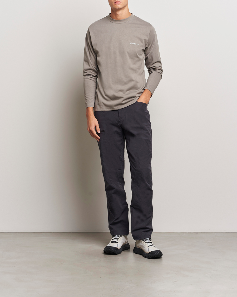 Homme | T-shirts | Snow Peak | Onepoint Long Sleeve T-Shirt Greige