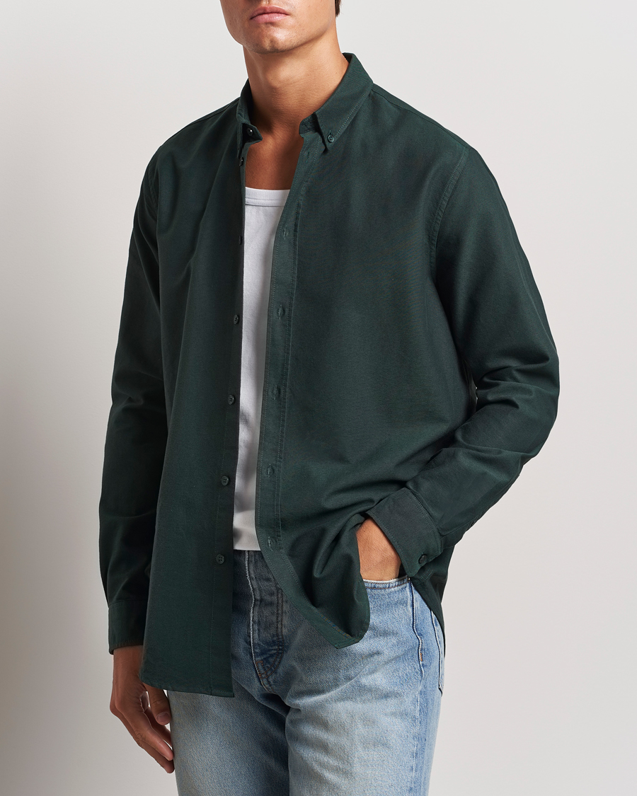 Homme | Chemises | Samsøe Samsøe | Saliam Oxford Shirt Darkest Spruce