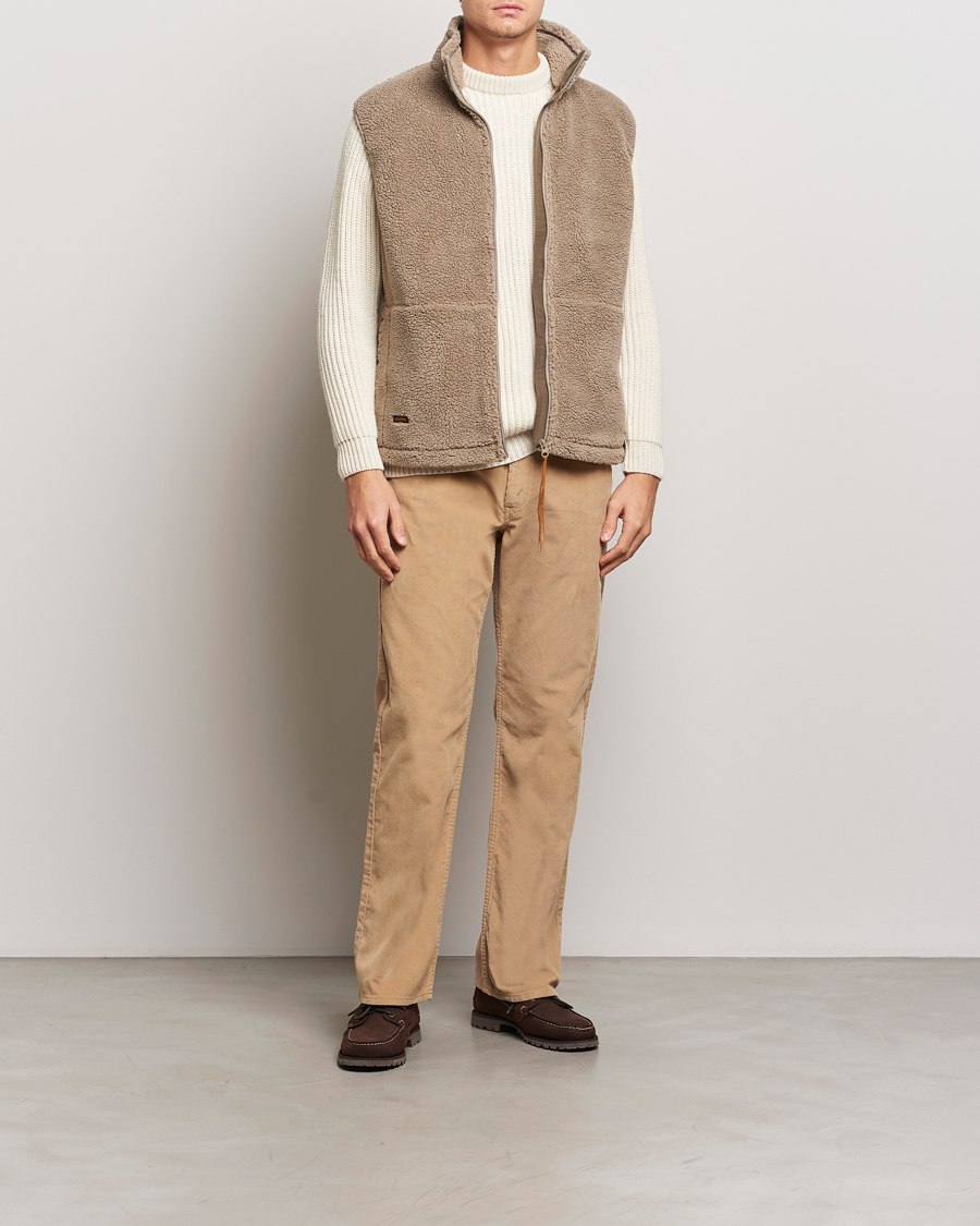 Heren | Broeken | orSlow | Shoe Cut Corduroy Pants Beige