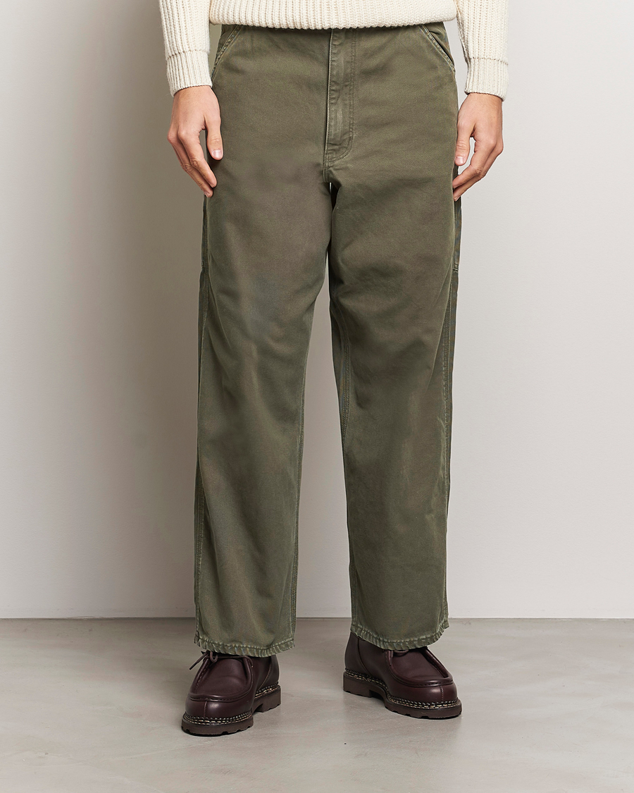 Heren | Broeken | orSlow | Dad Fit Painter Pants Army Green