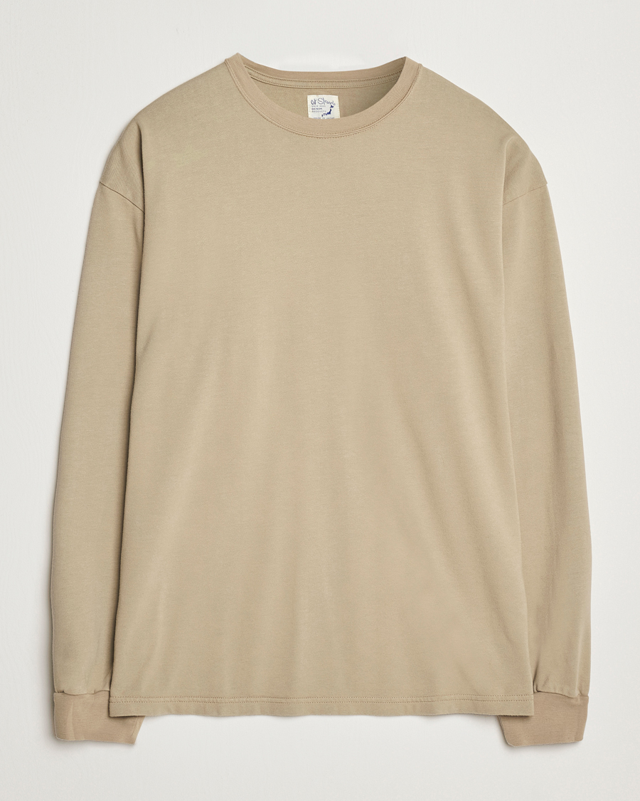 Heren | T-shirts | orSlow | Relax Fit Long Sleeve T-Shirt Olive Drab