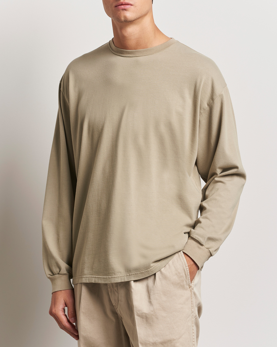 Heren | T-shirts | orSlow | Relax Fit Long Sleeve T-Shirt Olive Drab