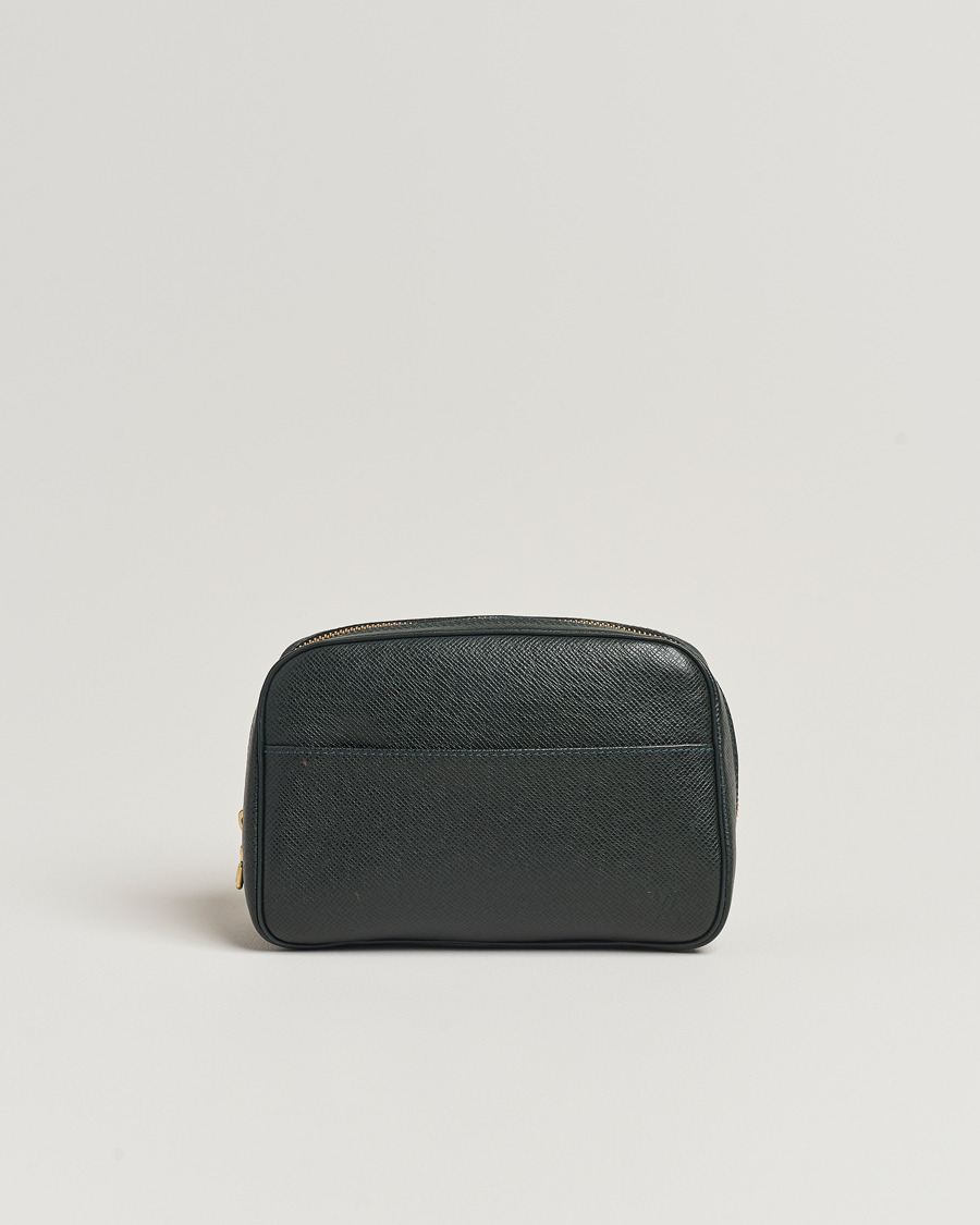 Heren | Louis Vuitton Pre-Owned Pochette Accessoir Washbag Green | Louis Vuitton Pre-Owned | Pochette Accessoir Washbag Green