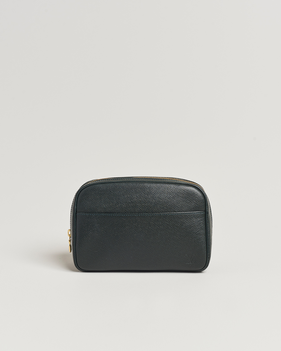 Homme | Louis Vuitton Pre-Owned Pochette Accessoir Washbag Green | Louis Vuitton Pre-Owned | Pochette Accessoir Washbag Green