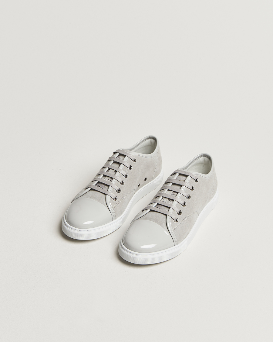 Heren | Lanvin Womens Patent Cap Toe Sneaker Powder Gray | Lanvin | Womens Patent Cap Toe Sneaker Powder Gray