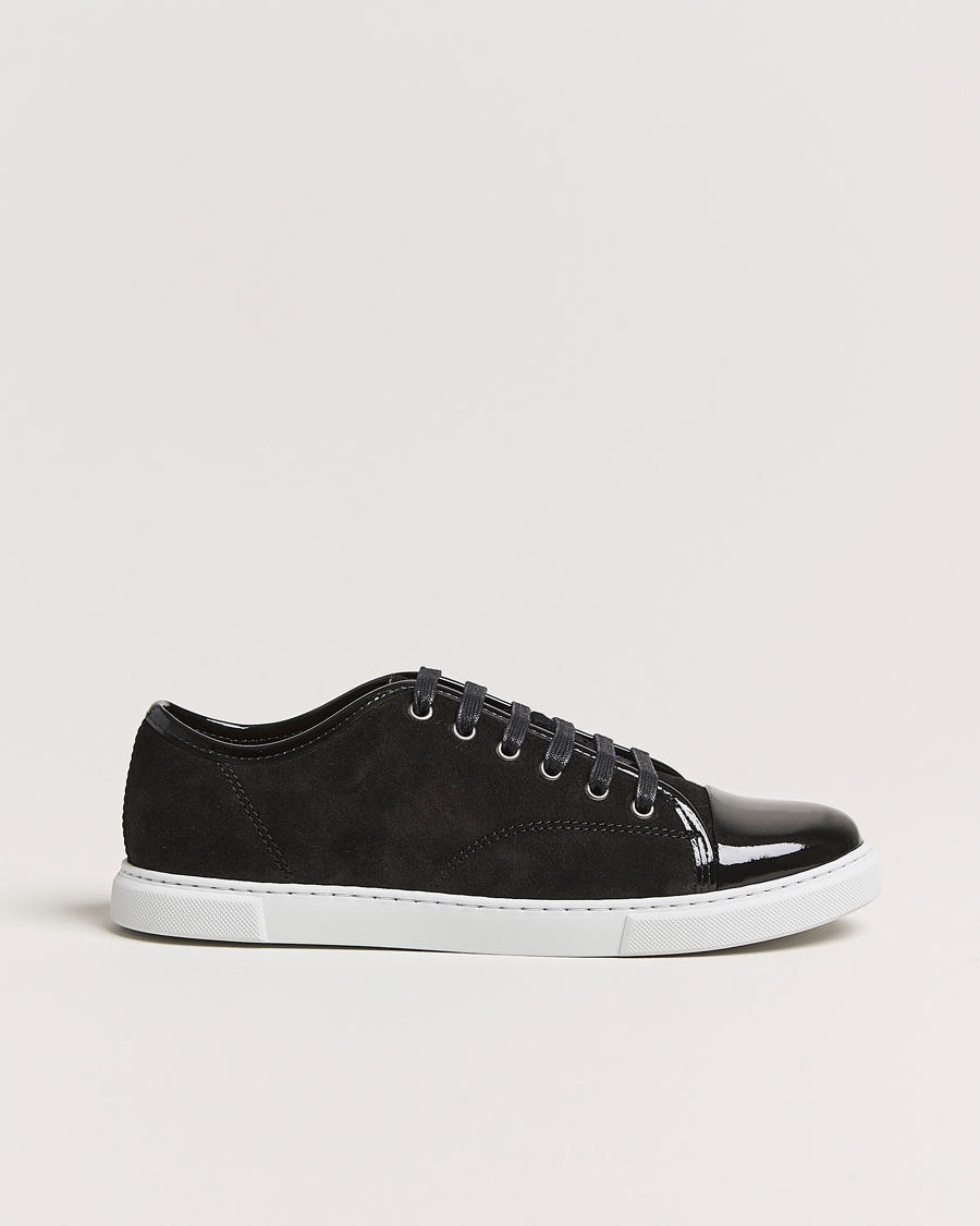 Heren | Lanvin Womens Patent Cap Toe Sneaker Black | Lanvin | Womens Patent Cap Toe Sneaker Black