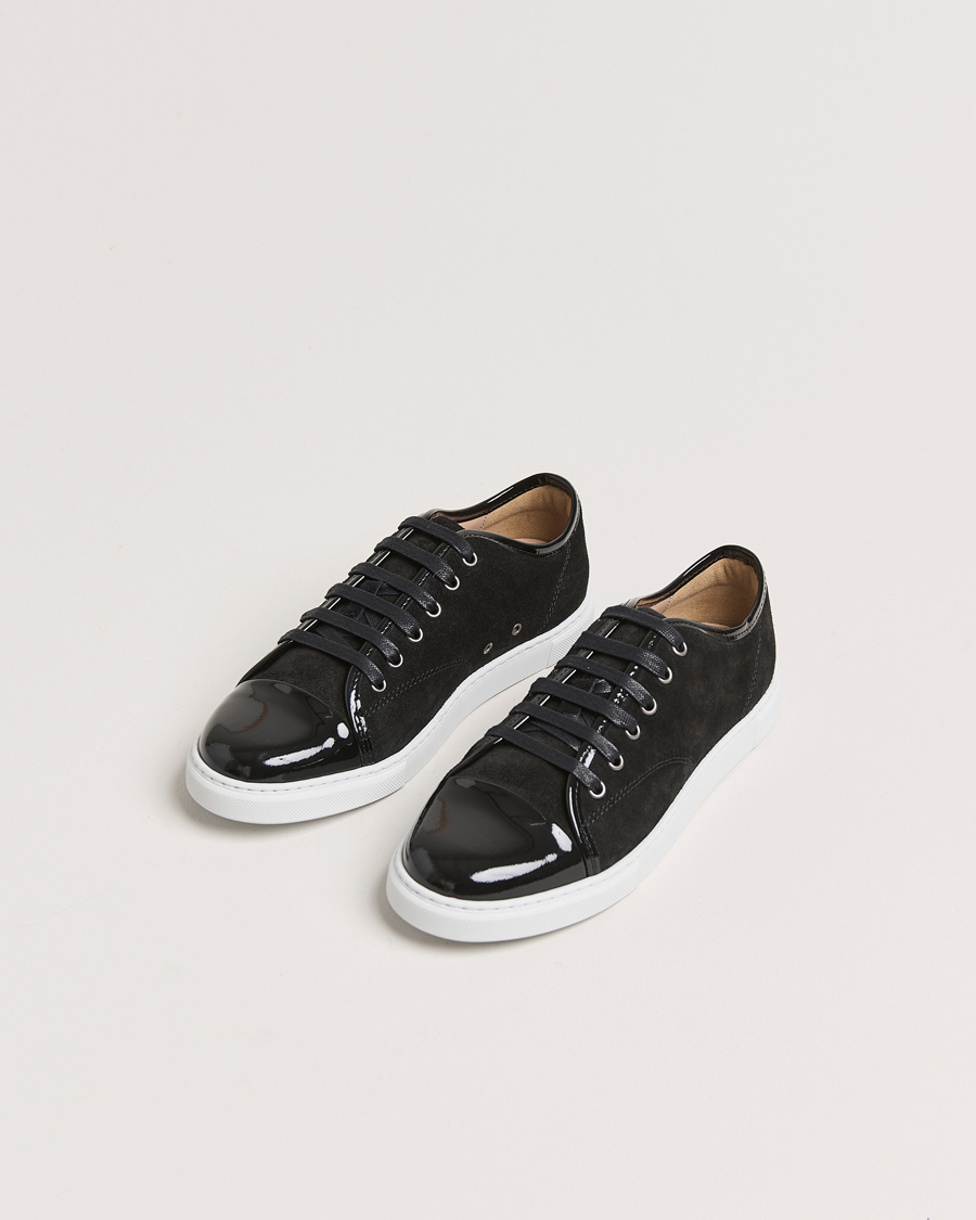 Heren | Lanvin Womens Patent Cap Toe Sneaker Black | Lanvin | Womens Patent Cap Toe Sneaker Black