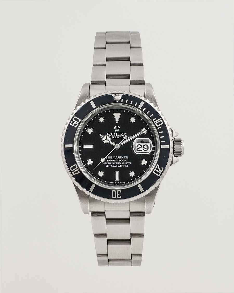 Heren | Rolex Pre-Owned Submariner 16610 Silver | Rolex Pre-Owned | Submariner 16610 Silver