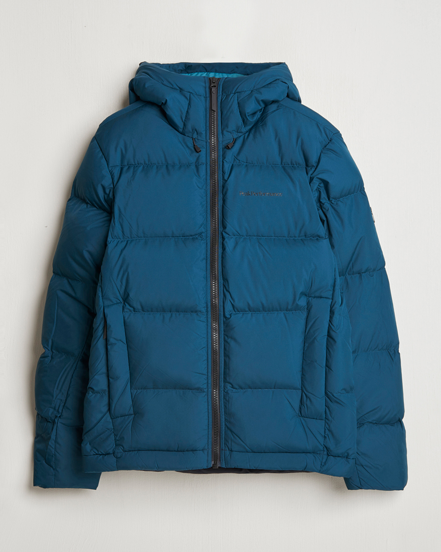 Homme | Manteaux Et Vestes | Peak Performance | Rivel Down Hooded Jacket Ininity Teel